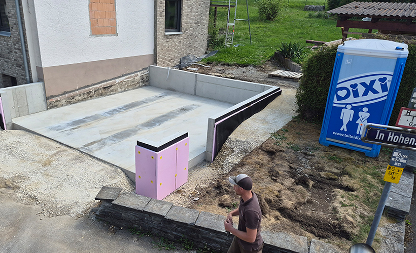 Bodenplatte für Fundament